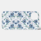 Blue Green Floral Waterverf Hoesje-Mate Samsung Ga Case-Mate iPhone Case (Achterkant (horizontaal))