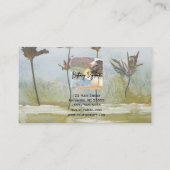 Blue Green Flower Visitekaartje (Achterkant)