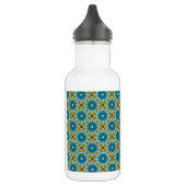 Blue Green Flowered Pattern Waterfles (Links)