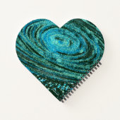 Blue Green Galaxy Heart Notitieboek (Achterkant)
