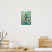 Blue Green Garden Fairy Art van Molly Harrison Poster (Keuken)
