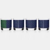 Blue Green Geometric Drinkware Set Whisky Glas (Links)