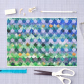 Blue Green Girly Mermaid Fish Scales Tissuepapier (Craft)