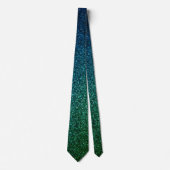 Blue Green Glitter Abstract Birthday Wedding Gift  Stropdas (Voorkant)