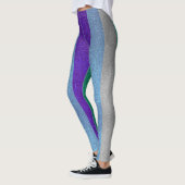 Blue Green Glitter Gay Men Pride Striped Flag Leggings (Links)