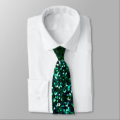 Blue Green Glitter Patterns Abstracte Cool Wedding Stropdas (Gebonden)