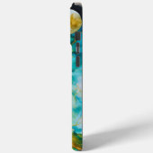 Blue Green Gold Alcohol Ink Cosmos Case-Mate iPhone Case (Achterkant / Links)