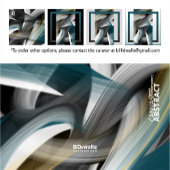 Blue Green Gold Black White Gray Abstract Canvas Afdruk