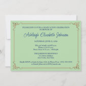 Blue, Green, Gold Class of 2026 Photo Graduation Kaart (Achterkant)