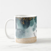 Blue Green Gold Paint Agate Wedding Dank je pa Koffiemok (Links)