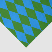 Blue Green Harlequin Checkered Design  Tissuepapier (Detail)