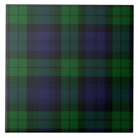 Blue Green Highland Sunderland Tartan Check Tegeltje (Voorkant)