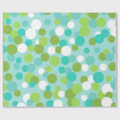 Blue Green Holiday Stippen Wrapping Paper Cadeaupapier (Vlak)