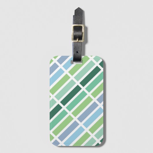 Blue Green Hues Bagagelabel (Voorkant (verticaal))