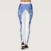 Blue Green Ice Mandala Leggings (Achterkant)