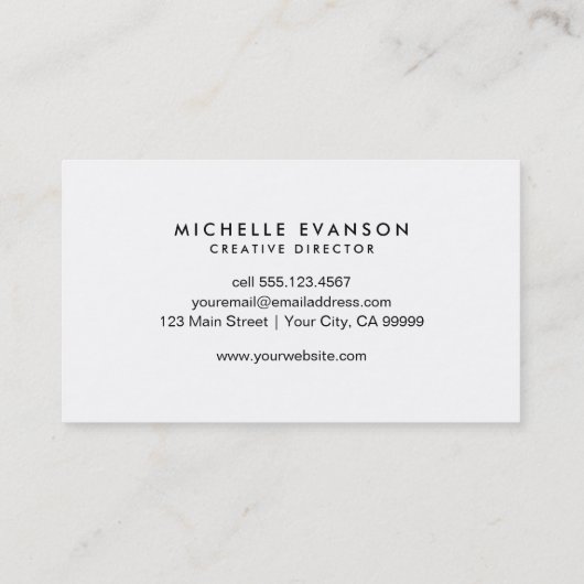 Blue Green Ink Waterverf Creative Director Visitekaartje (Achterkant)