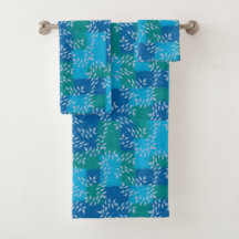 Blue Green Ivy Leaf Watercolor