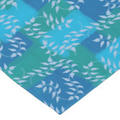 Blue Green Ivy Leaf Waterverf Korte Tafelloper (Hoek)