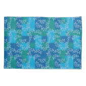 Blue Green Ivy Leaf Waterverf Kussensloop (Achterkant-Links)