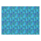 Blue Green Ivy Leaf Waterverf Tafelkleed (Voorkant (Horizontaal))