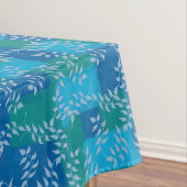 Blue Green Ivy Leaf Waterverf Tafelkleed (Voorbeeld)
