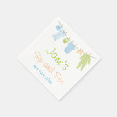 Blue & Green Little Clothes Baby Sip and See Servet (Hoek)
