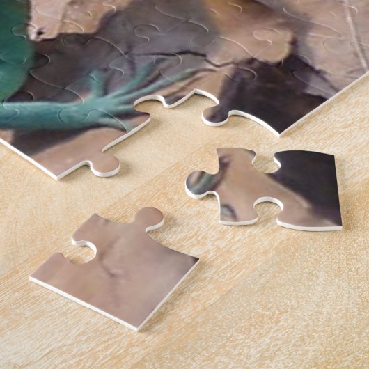 Blue Green Lizard Puzzle Legpuzzel (Zijkant)