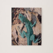 Blue Green Lizard Puzzle Legpuzzel (Verticaal)