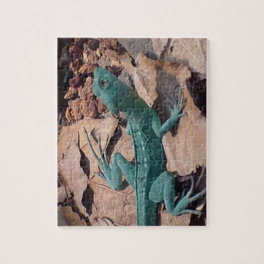 Blue Green Lizard Puzzle Legpuzzel (Verticaal)