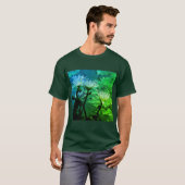 Blue & Green Lotus Waterlily T Shirt (Voorkant volledig)