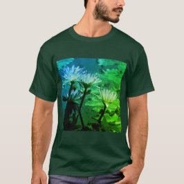 Blue & Green Lotus Waterlily T Shirt