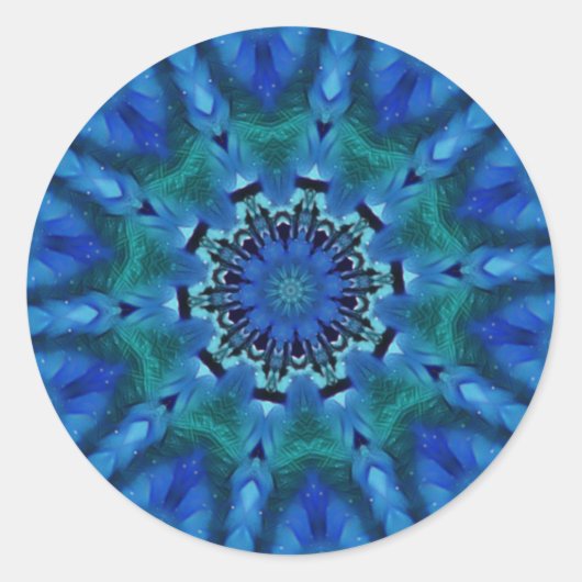 Blue Green Mandala Stickers (Voorkant)