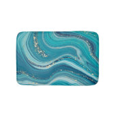 Blue Green Marged Gold Glitter Bath Mat (Voorkant)