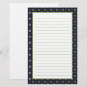 Blue Green Menorah en Star van David Pattern Briefpapier (Voorkant / Achterkant)