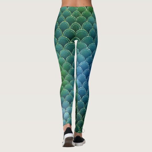 Blue Green Mermaid Leggings (Achterkant)