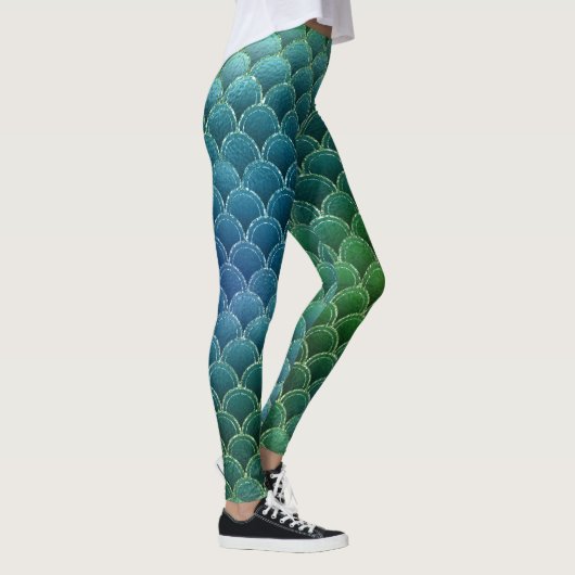 Blue Green Mermaid Leggings (Rechts)