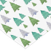 Blue Green Merry Tree Waterverf Lange Tafelloper (Hoek)