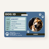Blue Green Modern Dog ID-Label: eenvoudig en stijl Badge (Voorkant)