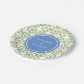 Blue Green Modern  Pattern Wedding Papieren Bordje (Gekanteld)