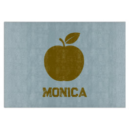 Blue green modern script name  snijplank