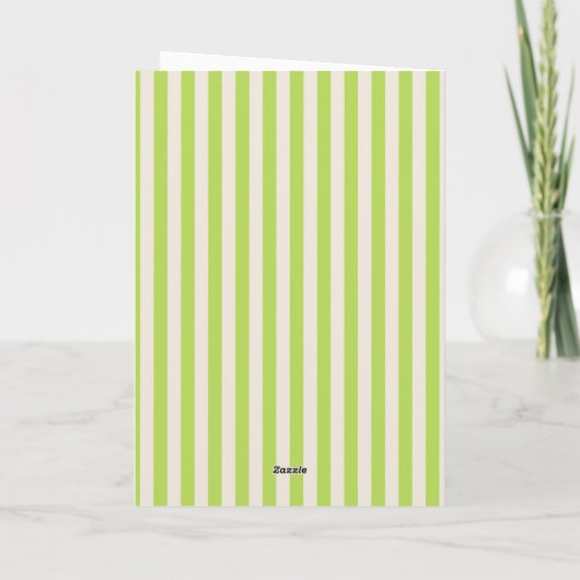 Blue + Green Modern Stripe Bridesmaid Proposal Kaart (Achterkant)