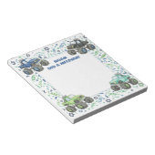Blue Green Monster Truck gepersonaliseerde mitswa Notitieblok (Schuin)