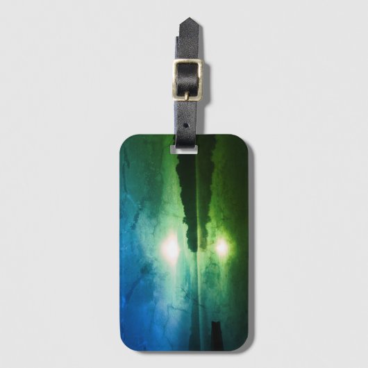 Blue Green Morning Sunrise abstract op de CT-rivie Bagagelabel (Voorkant (verticaal))