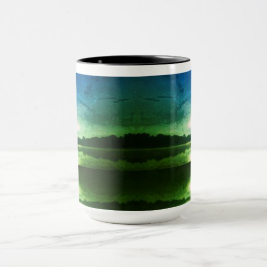 Blue Green Morning Sunrise abstract op de CT-rivie Mok (Midden)