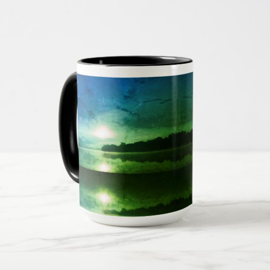 Blue Green Morning Sunrise abstract op de CT-rivie Mok (Voorkant links)