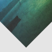 Blue Green Morning Sunrise abstract op de CT-rivie Tissuepapier (Detail)