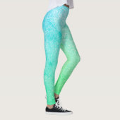 Blue Green Ombre Glitter Leggings (Rechts)