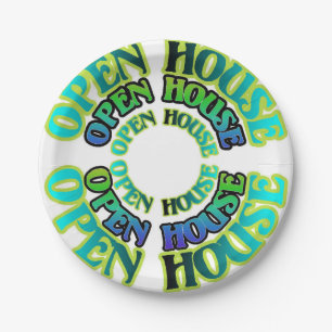 Blue Green Open House Bord Pattern