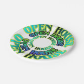 Blue Green Open House Bord Pattern (Gekanteld)