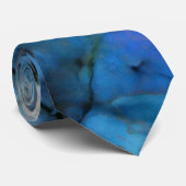 Blue Green Paars Mosaic Abstract Stropdas (Opgerold)